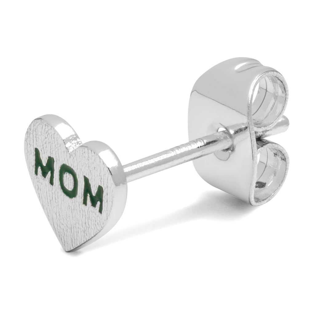 LULU Copenhagen Heart Mom örhänge 1 st guldpläterad Ear stud, 1 pcs Grön