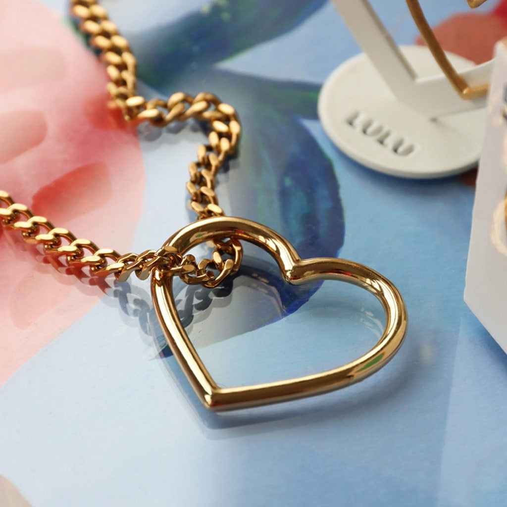 LULU Copenhagen Heart Ring guldpläterad Rings Guldpläterad