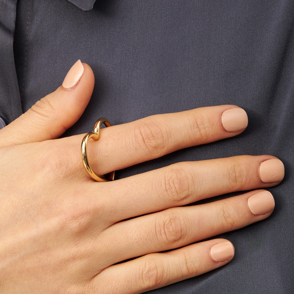 LULU Copenhagen Heart Ring guldplÀterad Rings GuldplÀterad