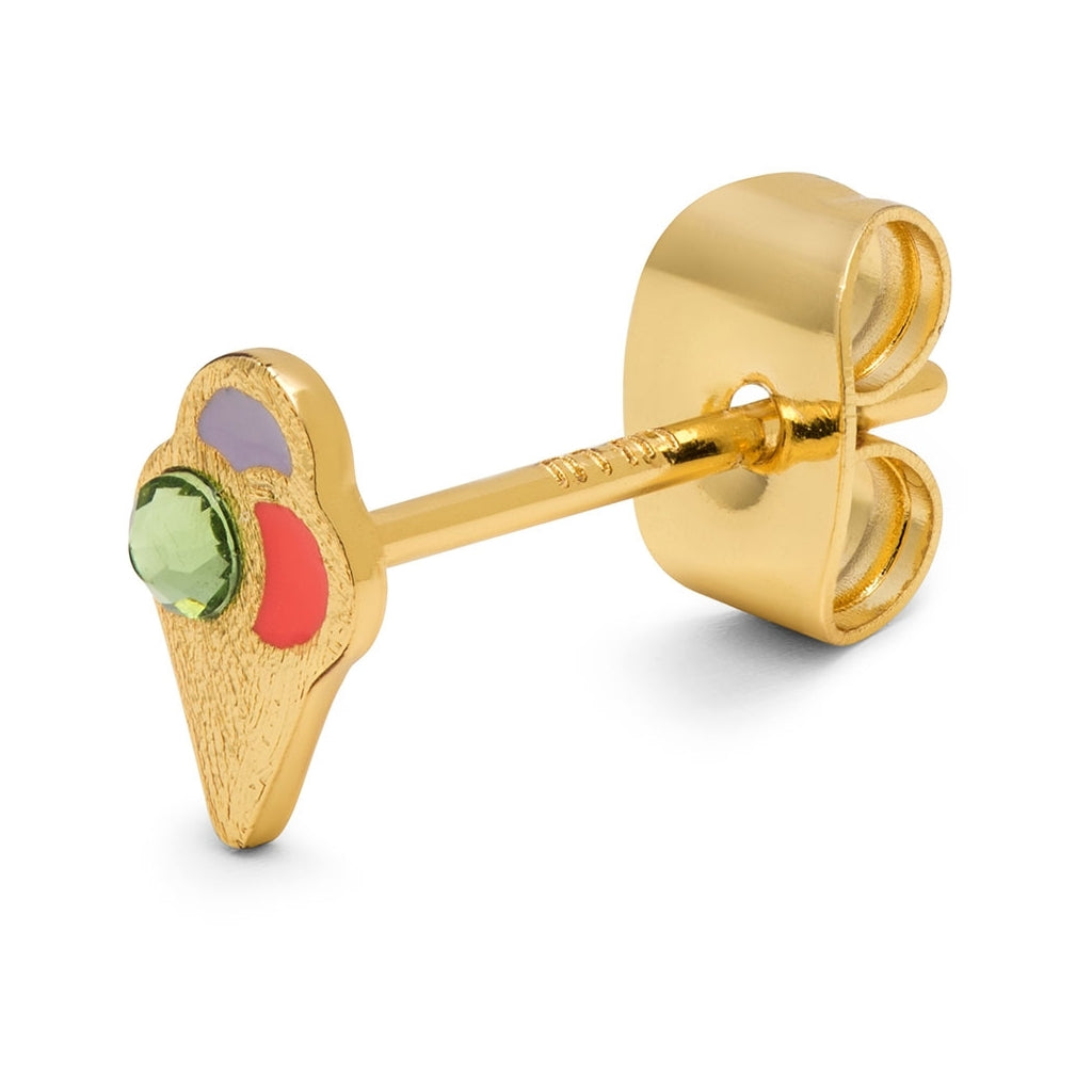 LULU Copenhagen Ice Cone Crystal örhÀnge 1 st Ear stud, 1 pcs GuldplÀterad