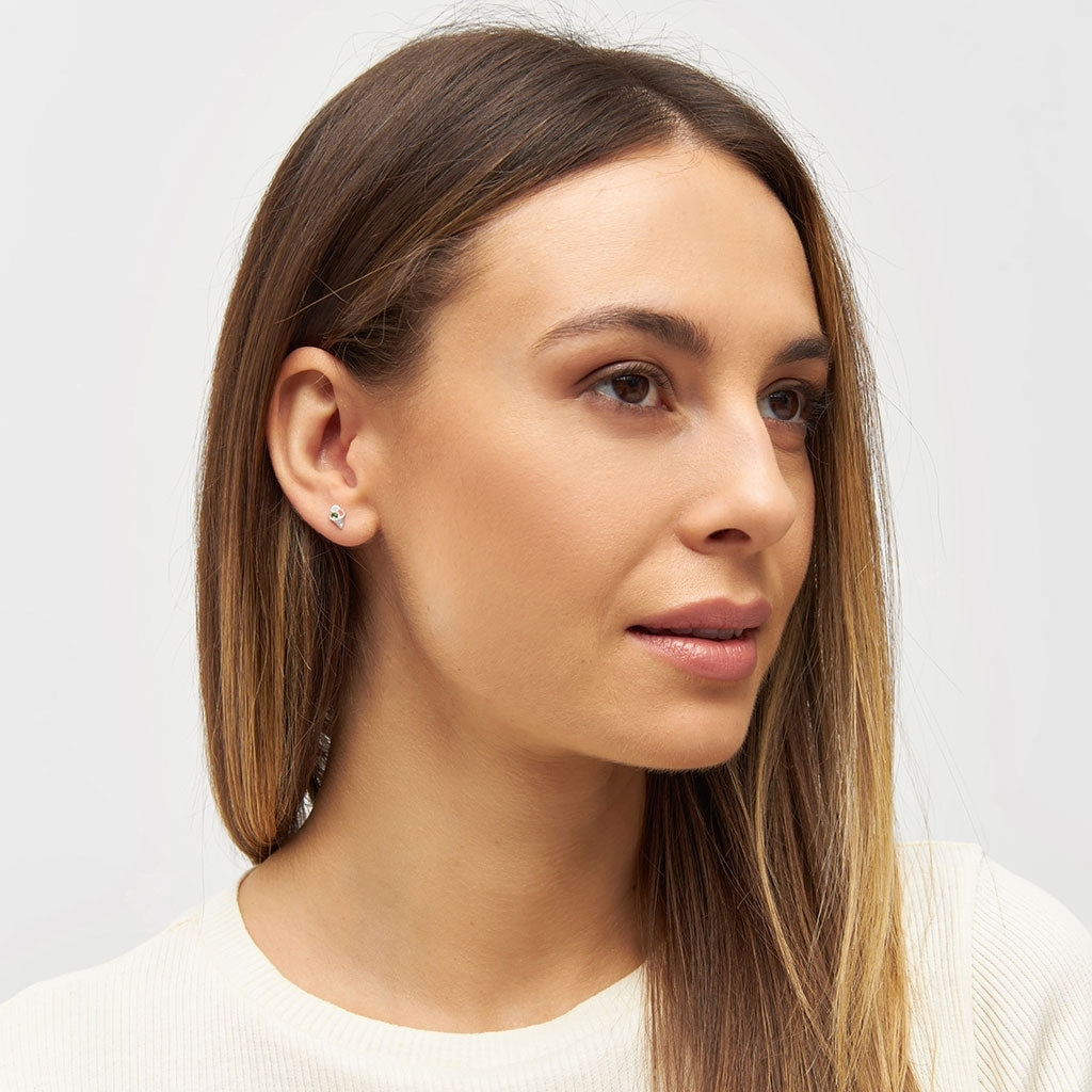 LULU Copenhagen Ice Cone Crystal örhänge 1 st Ear stud, 1 pcs Silver Plated