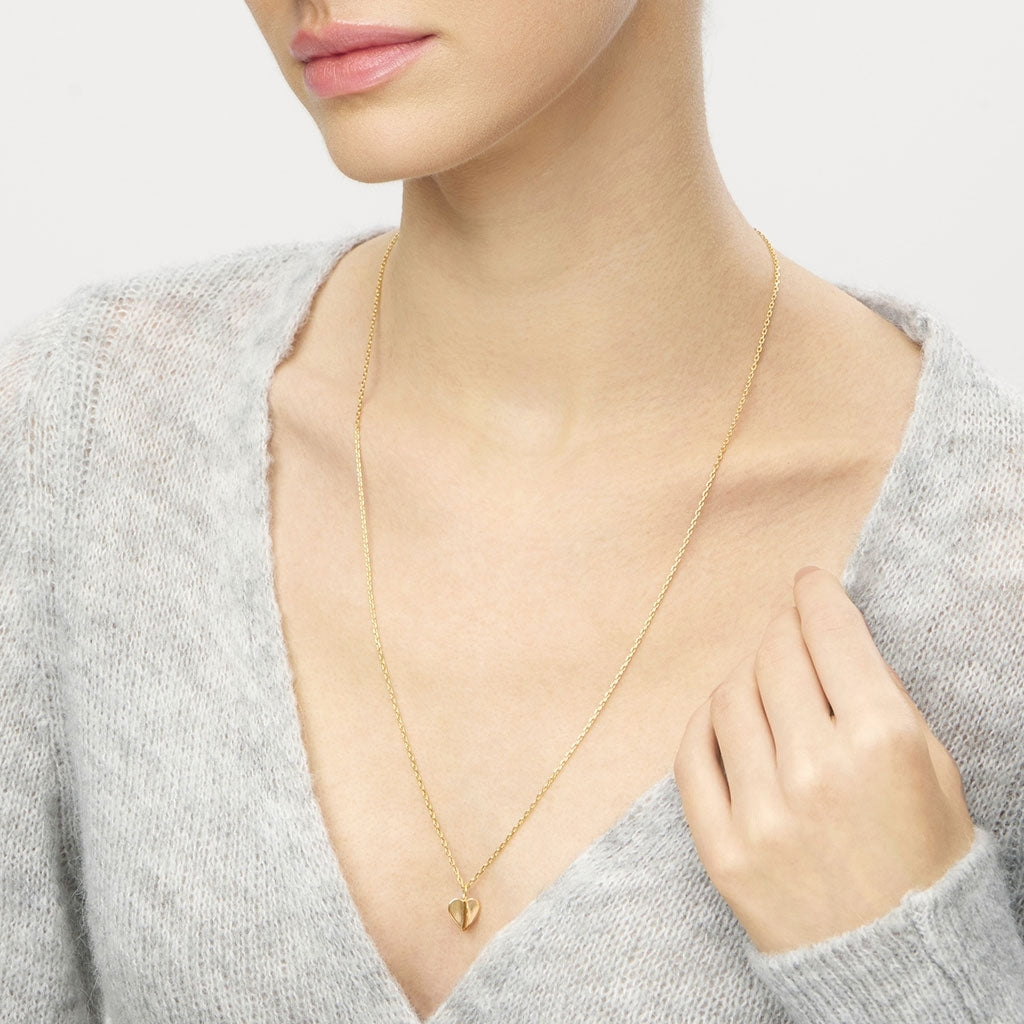 LULU Copenhagen Lemon Heart Halsband Necklaces Silver Plated