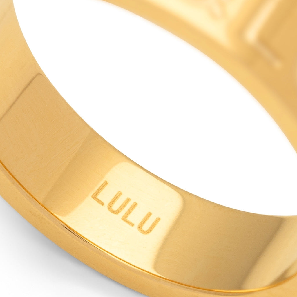 LULU Copenhagen Love & Cake Ring Rings GuldplÀterad