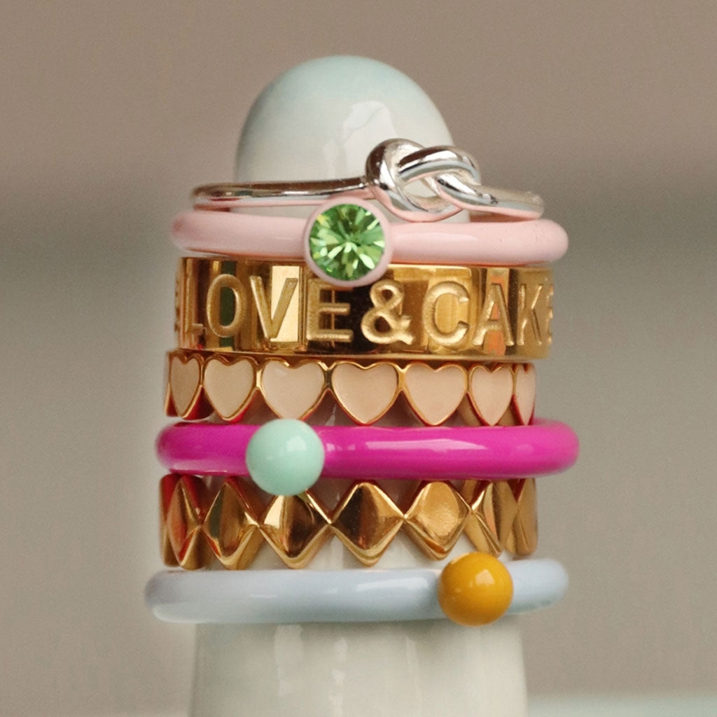LULU Copenhagen Love & Cake Ring Rings GuldplÀterad