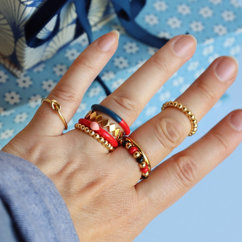 LULU Copenhagen Love Knot Ring guldpläterat Rings Guldpläterad