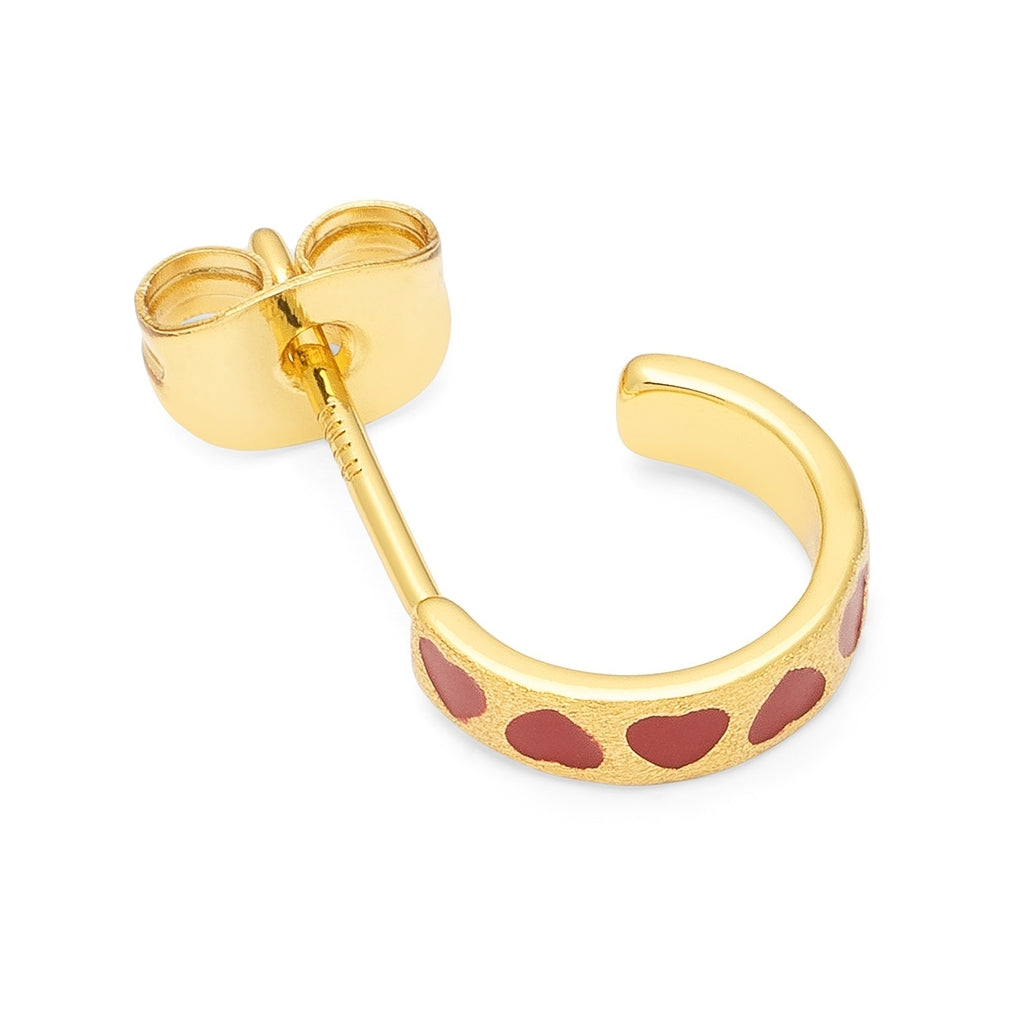 LULU Copenhagen Love Repeat hoops par - GuldplaterÀd Hoops Passion Red
