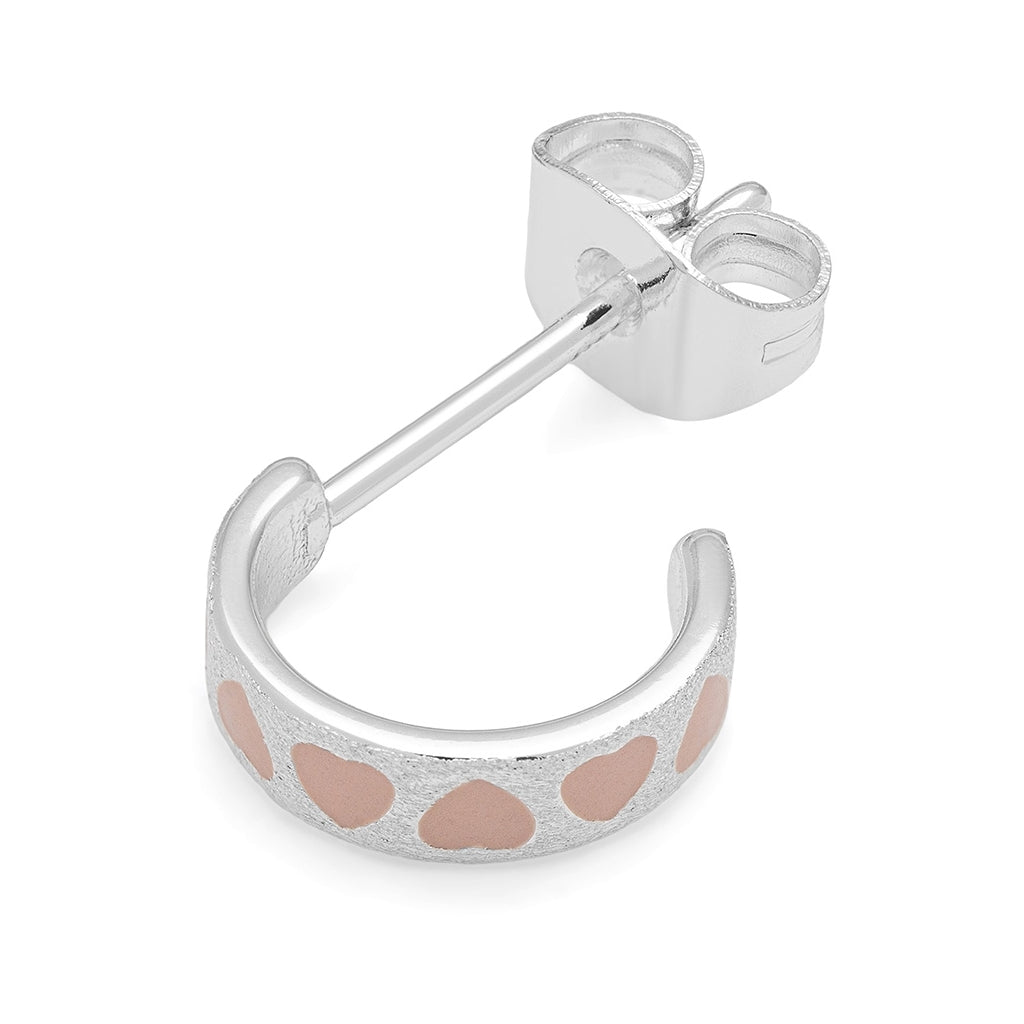 LULU Copenhagen Love Repeat hoops par - SilverplaterÀd Hoops Dusty Peach