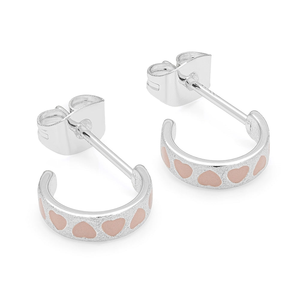 LULU Copenhagen Love Repeat hoops par - SilverplaterÀd Hoops Dusty Peach