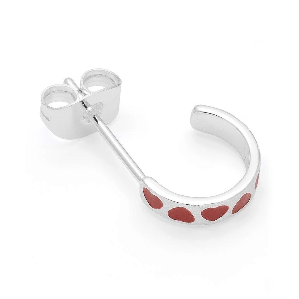 LULU Copenhagen Love Repeat hoops par - SilverplaterÀd Hoops Passion Red