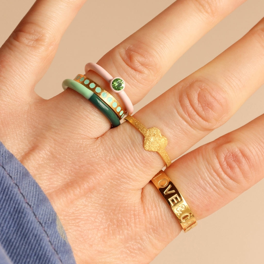 LULU Copenhagen Love Ring Rings GuldplÀterad