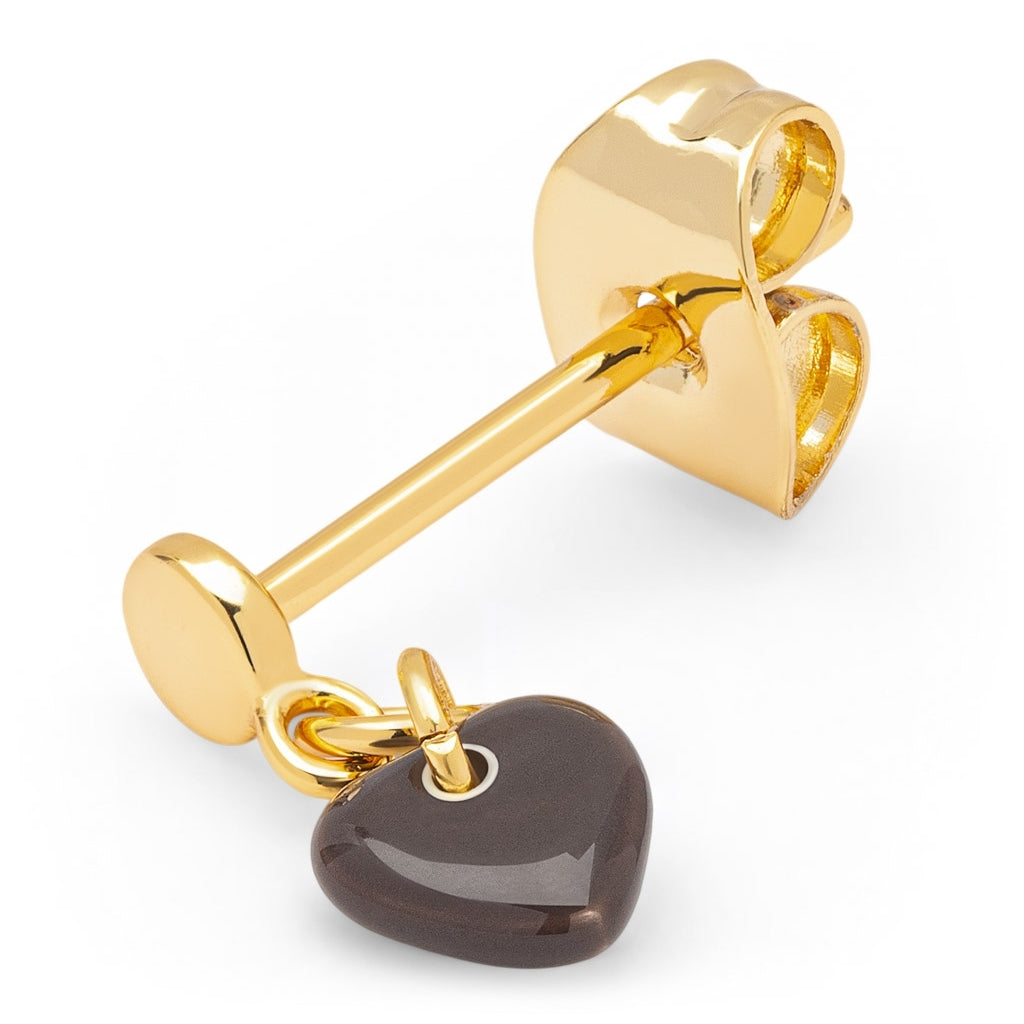 LULU Copenhagen Love U Dangling örhÀnge 1 st Ear stud, 1 pcs Cocoa Powder