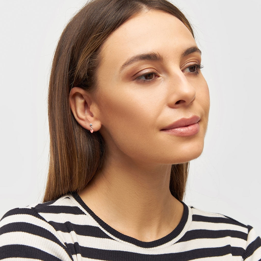 LULU Copenhagen Love U Dangling örhÀnge 1 st Ear stud, 1 pcs Burnt Coral
