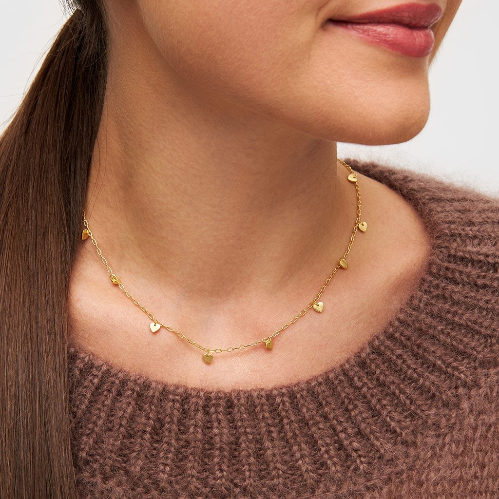 LULU Copenhagen Love U Halsband guldplÀterad Necklaces GuldplÀterad