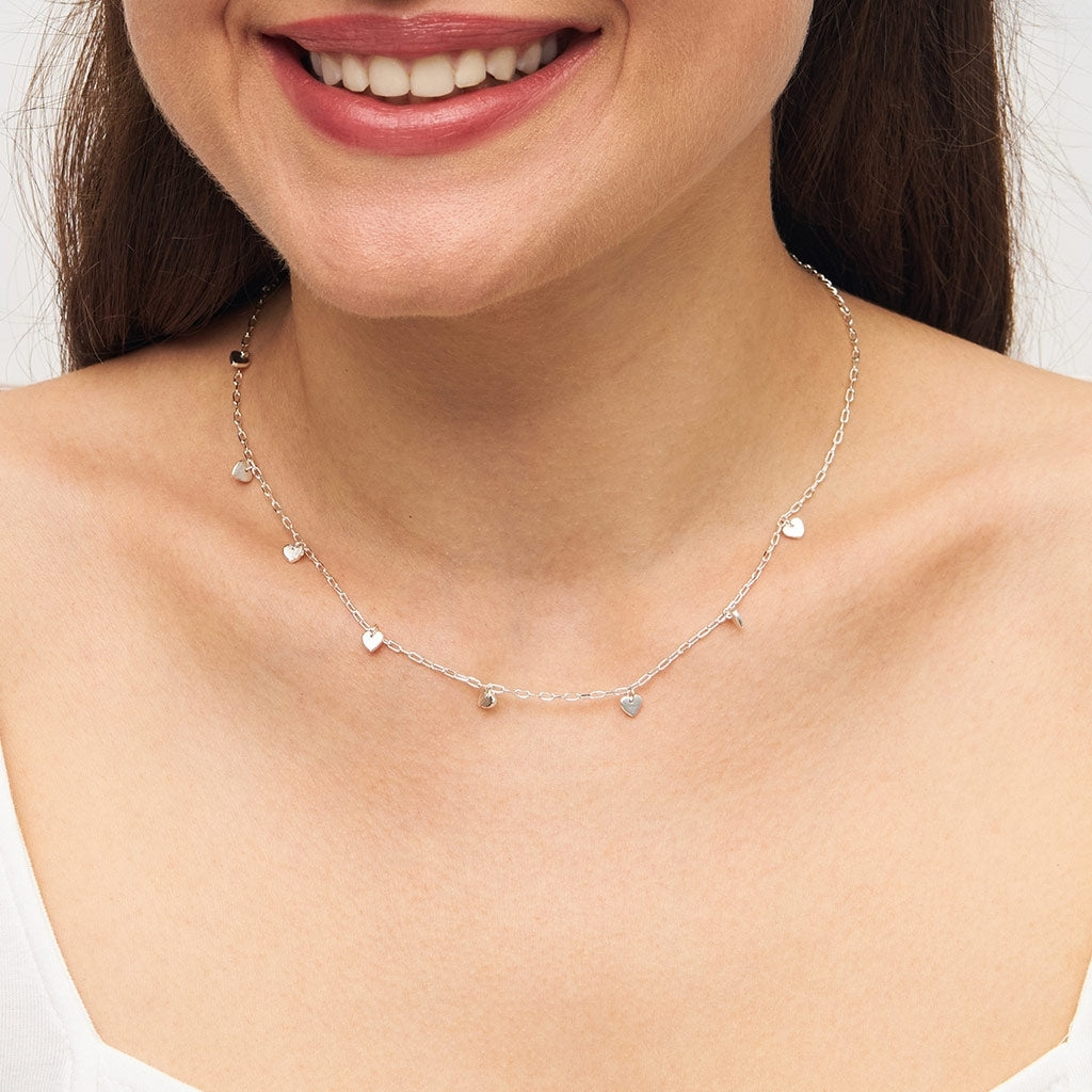 LULU Copenhagen Love U Halsband silverpläterad Necklaces Silver Plated