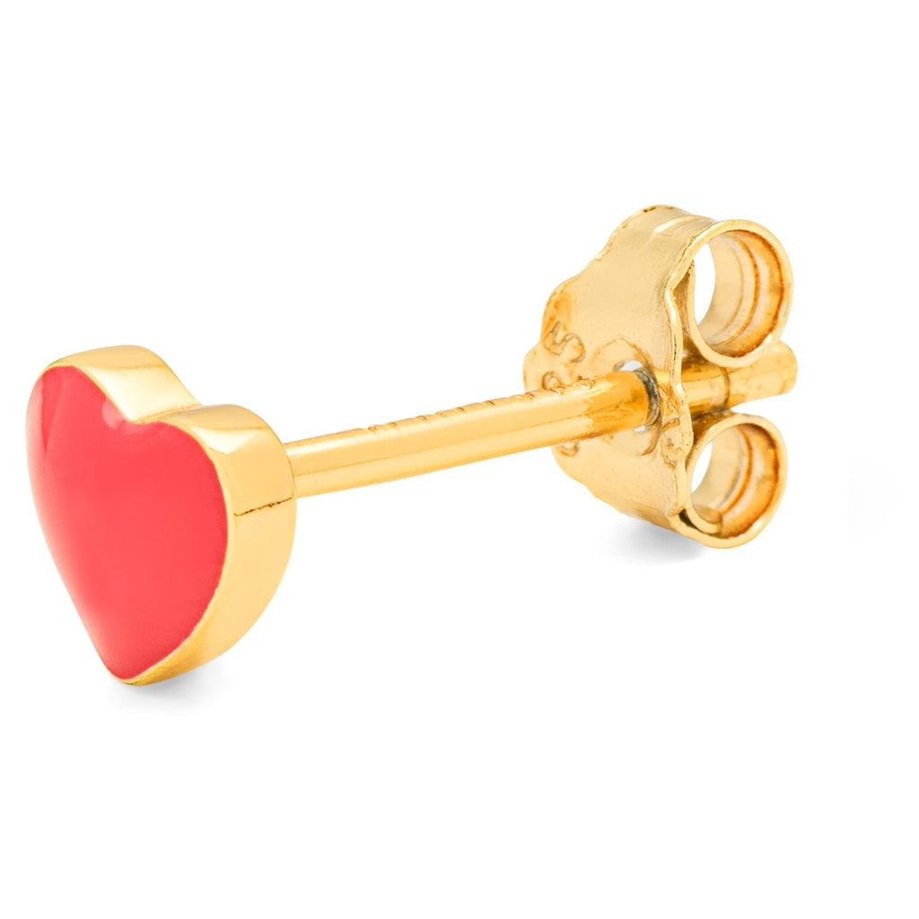 LULU Copenhagen Love U örhänge 1 st Ear stud, 1 pcs Hot Coral