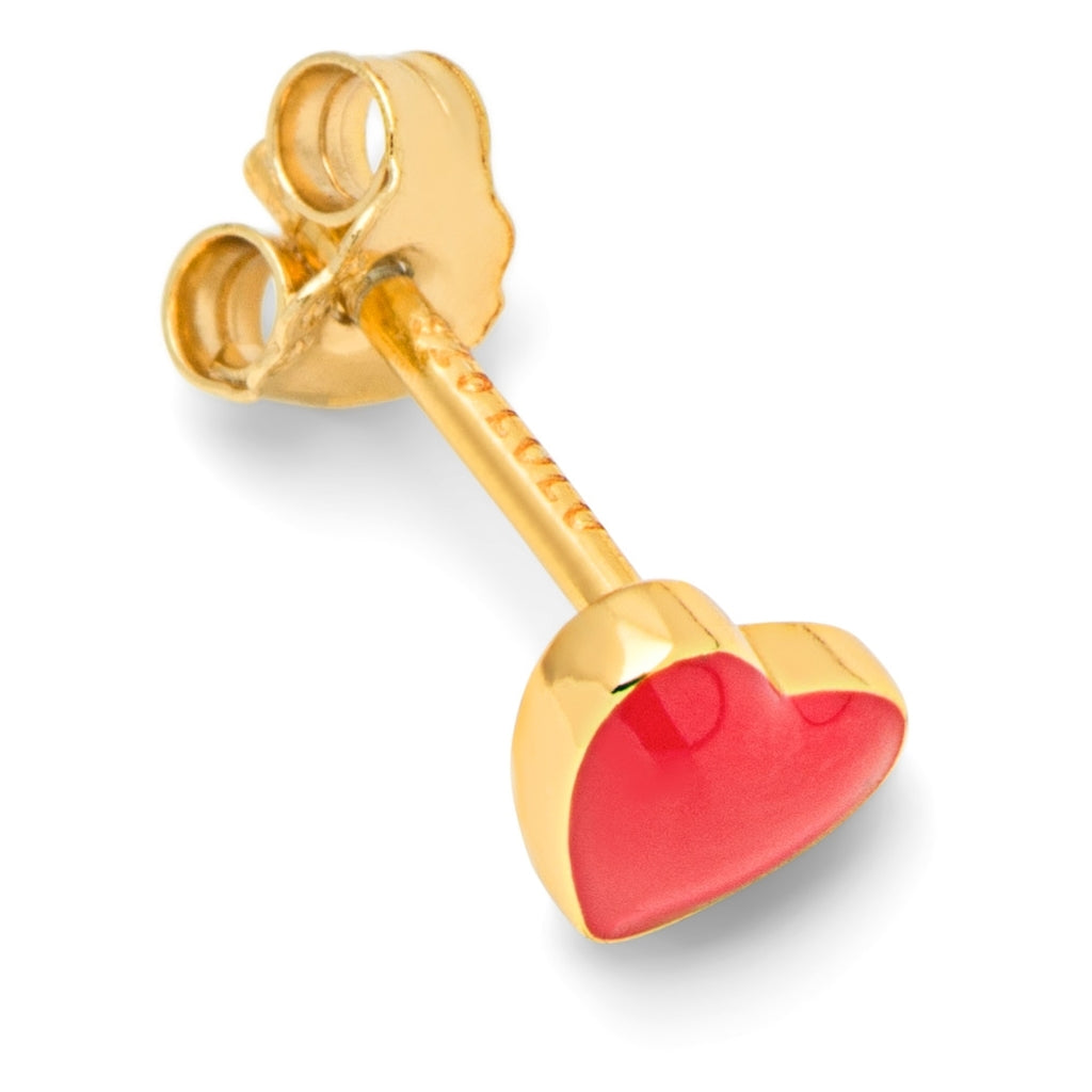 LULU Copenhagen Love U örhänge 1 st Ear stud, 1 pcs Hot Coral