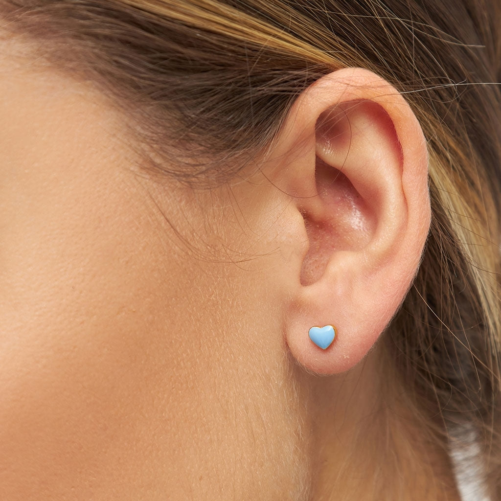 LULU Copenhagen Love U örhänge 1 st Ear stud, 1 pcs Ljusblå