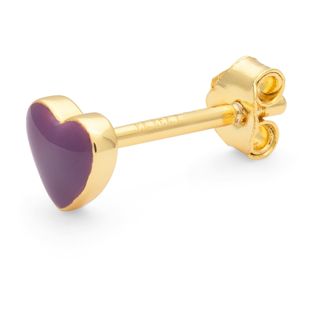 LULU Copenhagen Love U örhÀnge 1 st Ear stud, 1 pcs Purple Harvest