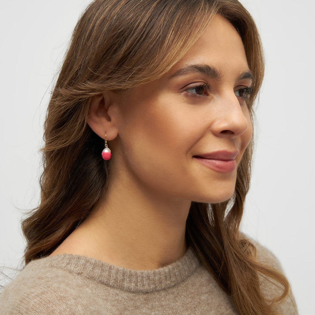 LULU Copenhagen LULU Baroque örhänge 1 st Ear stud, 1 pcs Korallrosa