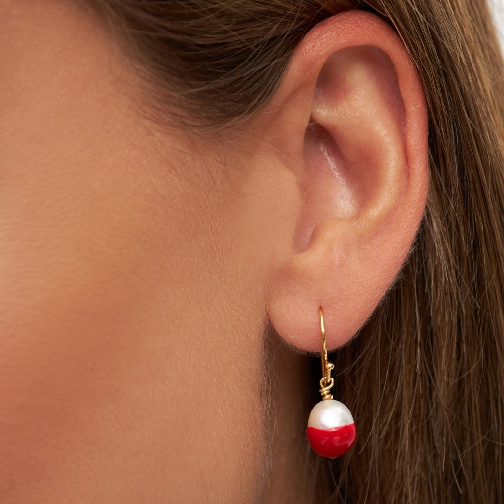 LULU Copenhagen LULU Baroque örhänge 1 st Ear stud, 1 pcs Passion Red
