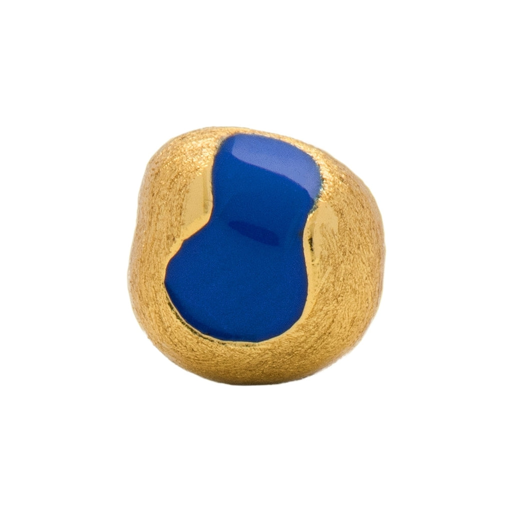 LULU Copenhagen Magic Stone örhÀnge 1 st guldplÀterad Ear stud, 1 pcs Dazzling Blue