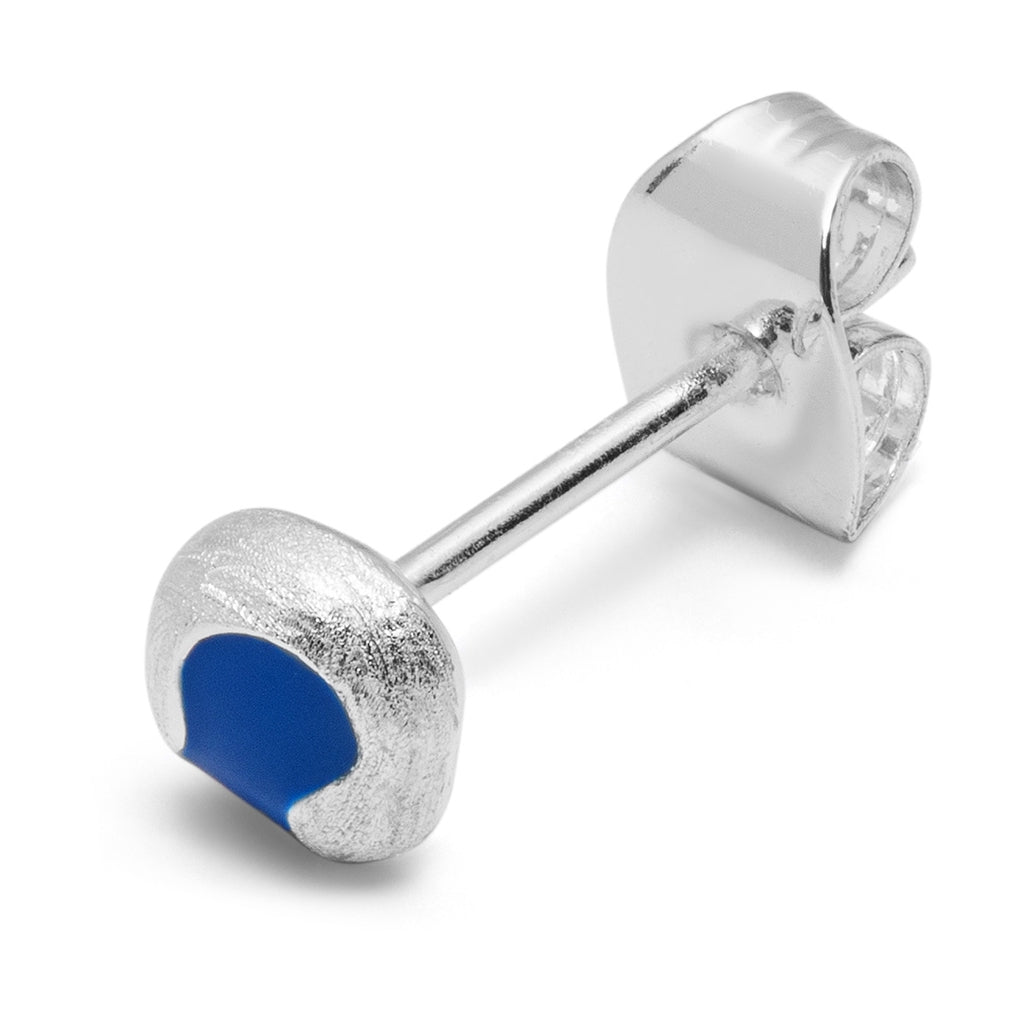 LULU Copenhagen Magic Stone örhänge 1 st silverpläterad Ear stud, 1 pcs Dazzling Blue