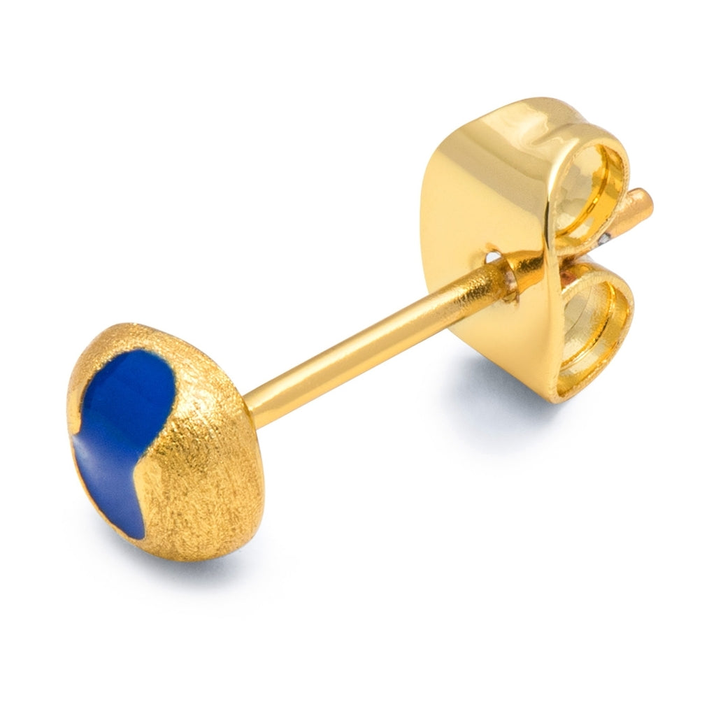 LULU Copenhagen Magic Stone örhÀnge 1 st guldplÀterad Ear stud, 1 pcs Dazzling Blue