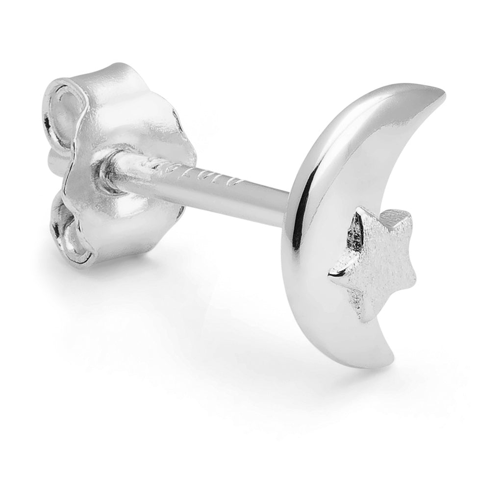 LULU Copenhagen Moon & Star örhÀnge 1 st Ear stud, 1 pcs Silver