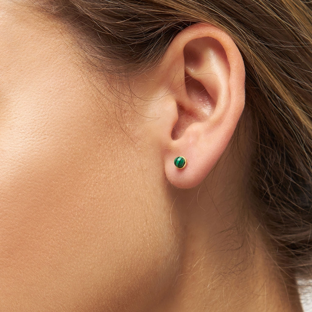 LULU Copenhagen Natural Stone örhÀnge 1 st Ear stud, 1 pcs Grön
