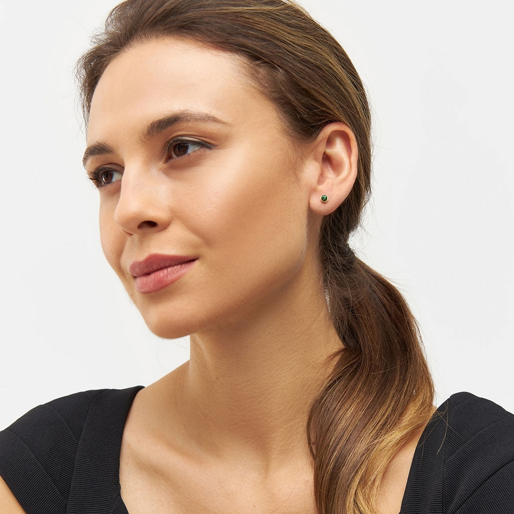 LULU Copenhagen Natural Stone örhÀnge 1 st Ear stud, 1 pcs Grön