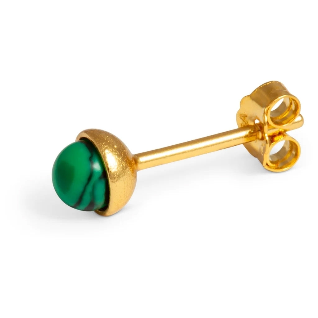 LULU Copenhagen Natural Stone örhÀnge 1 st Ear stud, 1 pcs Grön
