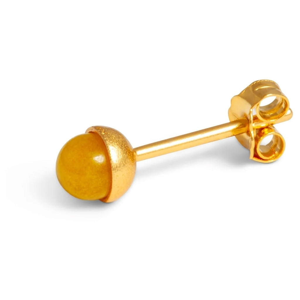 LULU Copenhagen Natural Stone örhÀnge 1 st Ear stud, 1 pcs Gul