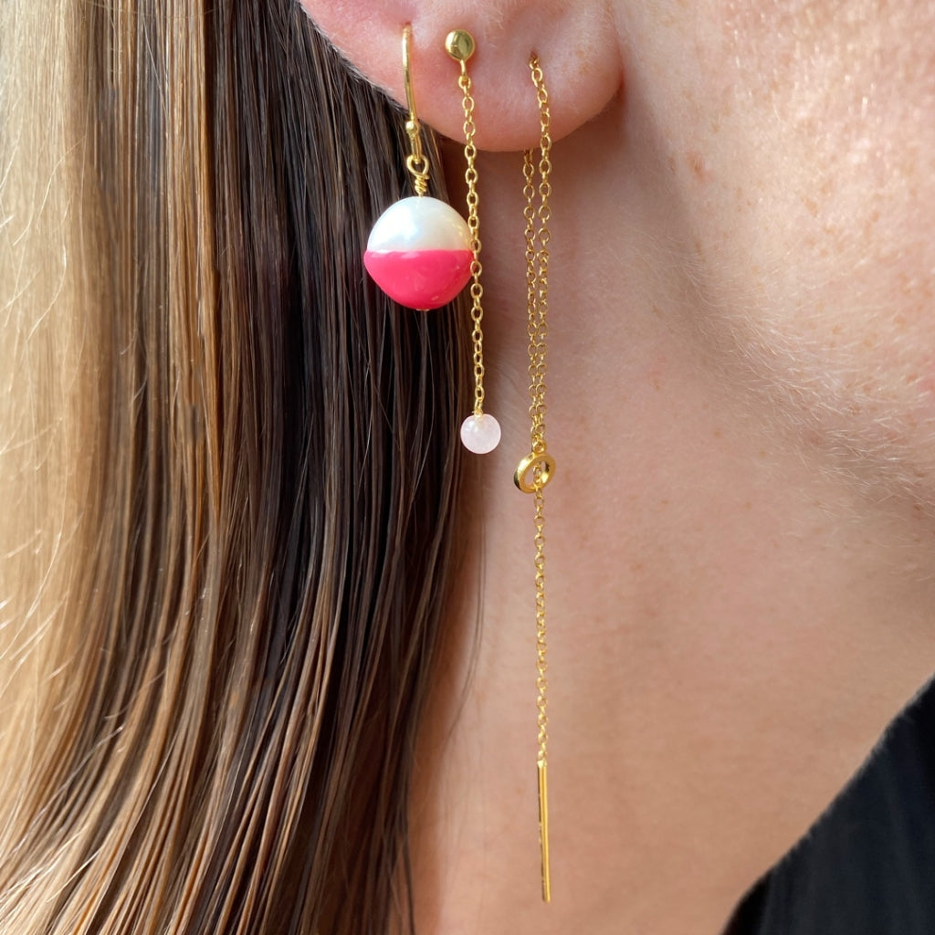 LULU Copenhagen Natural Stone Chain örhÀnge 1 st Ear stud, 1 pcs