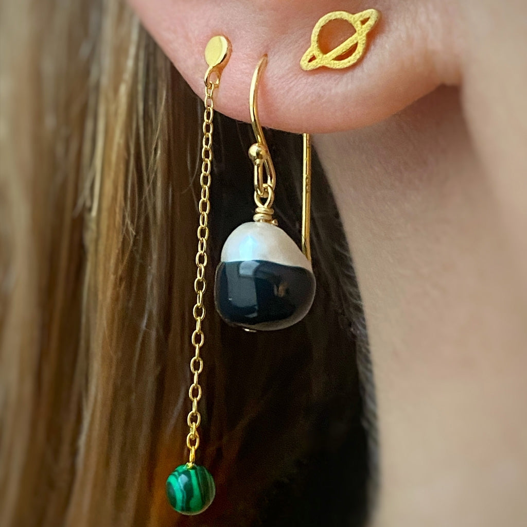 LULU Copenhagen Natural Stone Chain örhÀnge 1 st Ear stud, 1 pcs