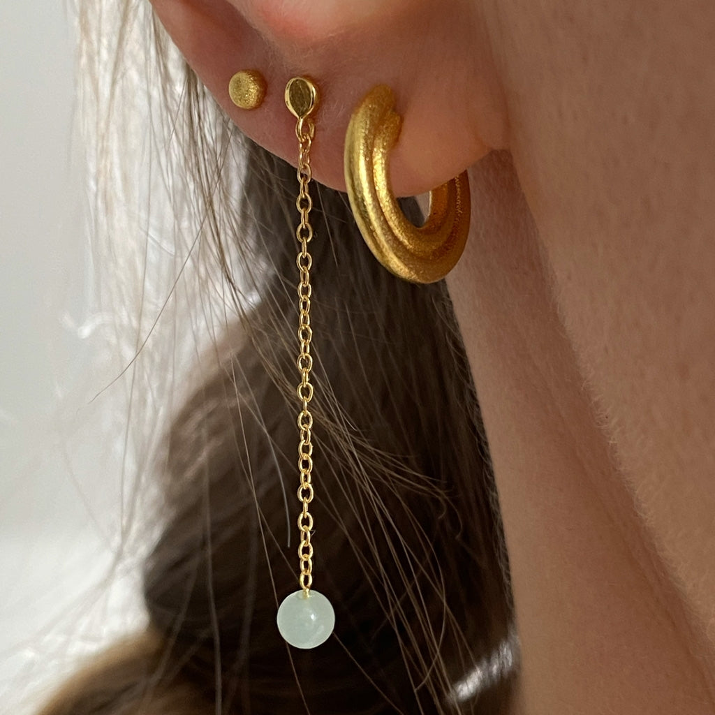 LULU Copenhagen Natural Stone Chain örhÀnge 1 st Ear stud, 1 pcs