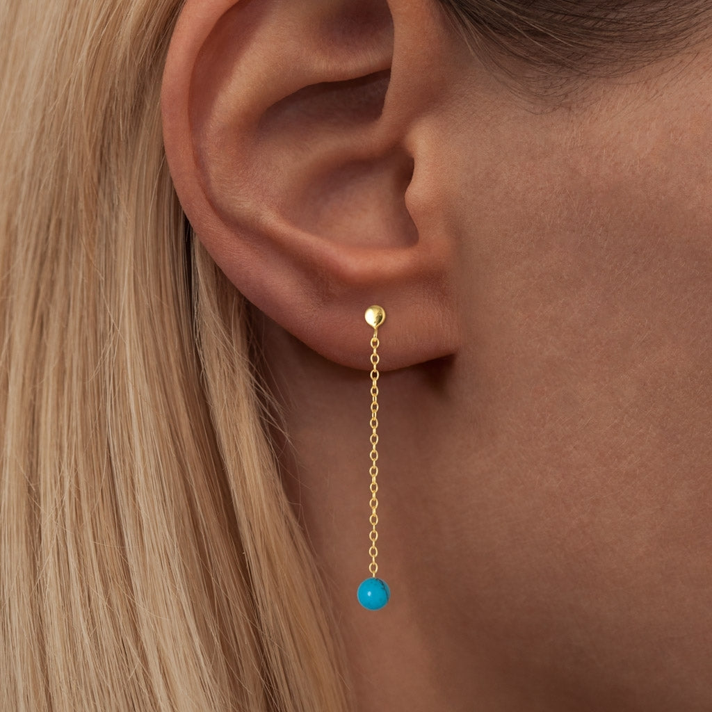 LULU Copenhagen Natural Stone Chain örhÀnge 1 st Ear stud, 1 pcs