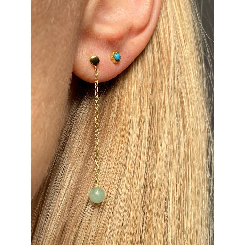 LULU Copenhagen Natural Stone Chain örhÀnge 1 st Ear stud, 1 pcs