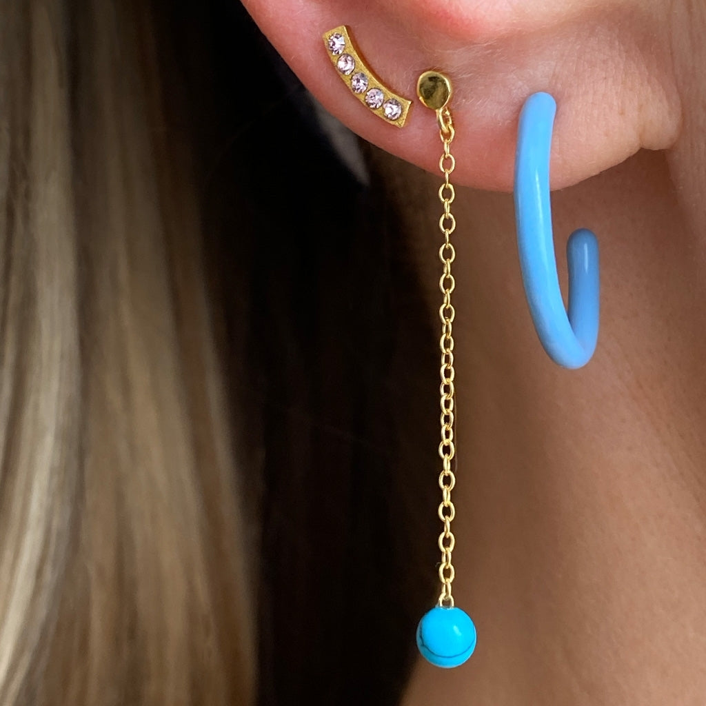 LULU Copenhagen Natural Stone Chain örhÀnge 1 st Ear stud, 1 pcs