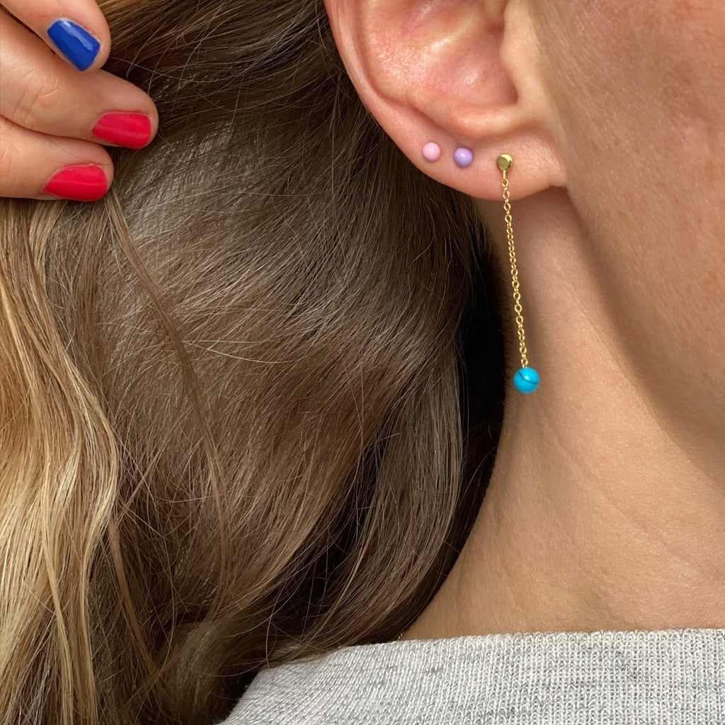 LULU Copenhagen Natural Stone Chain örhÀnge 1 st Ear stud, 1 pcs