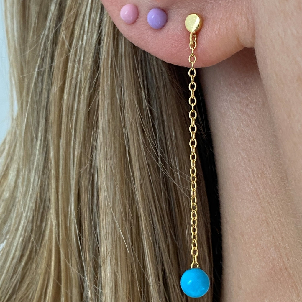 LULU Copenhagen Natural Stone Chain örhÀnge 1 st Ear stud, 1 pcs