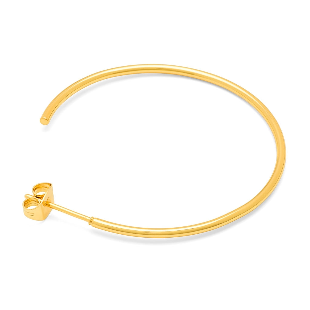LULU Copenhagen Non Hoops Large par skinande Hoops GuldplÀterad