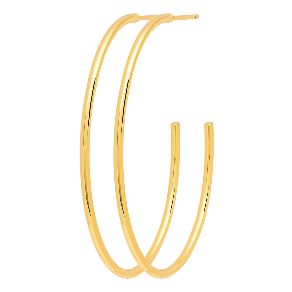 LULU Copenhagen Non Hoops Large par skinande Hoops Guldpläterad