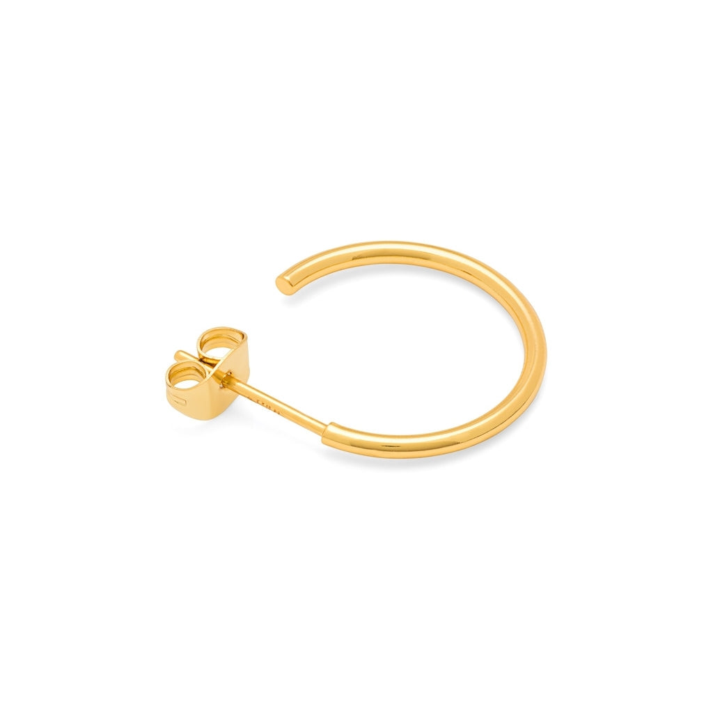 LULU Copenhagen Non Hoops Medium par skinande Hoops Guldpläterad