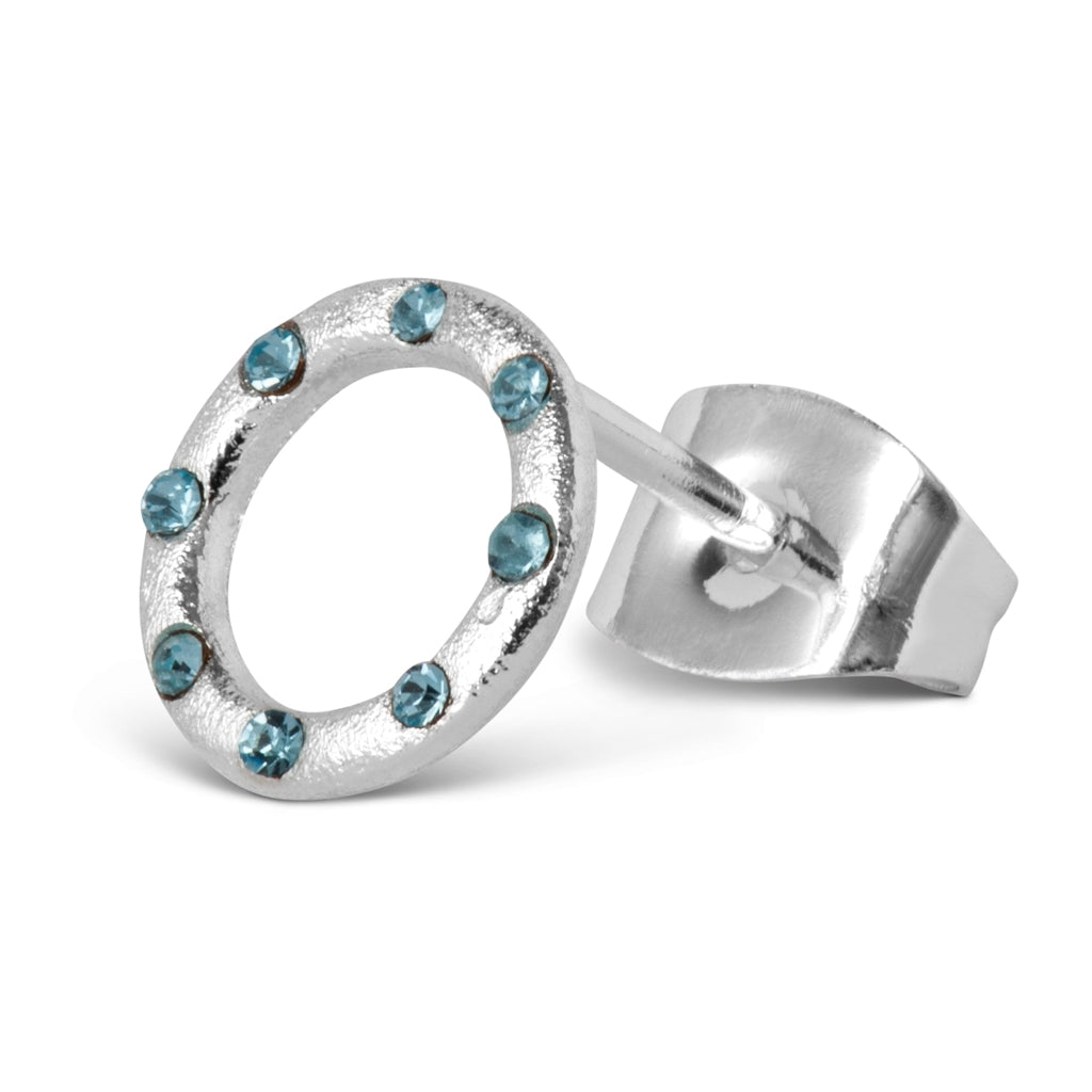 LULU Copenhagen OMG örhänge 1 st silverpläterad Ear stud, 1 pcs Ljusblå