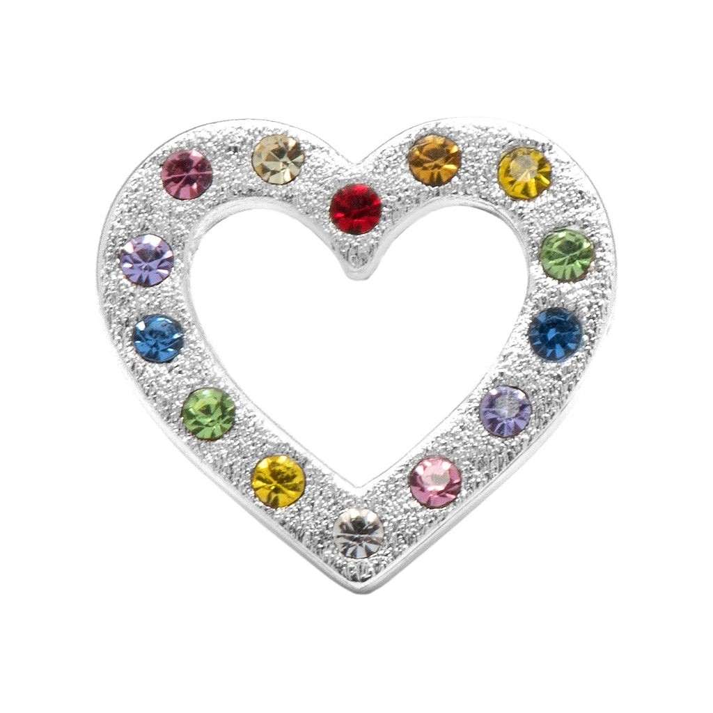 LULU Copenhagen OMG Heart örhÀnge 1 st silverplÀterad Ear stud, 1 pcs Rainbow