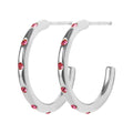 OMG Hoops Medium par silverplÀterad - Rosa