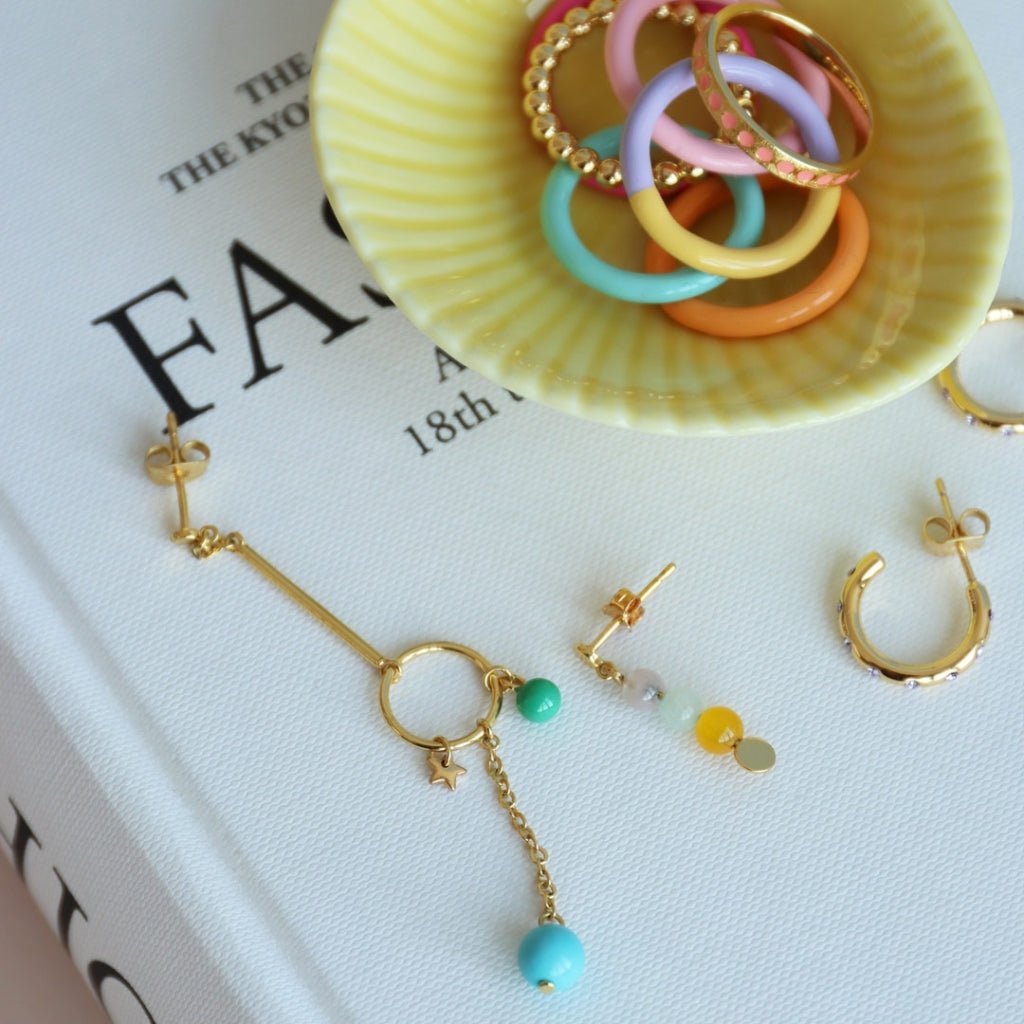 LULU Copenhagen OMG Hoops Small par guldplÀterad Hoops