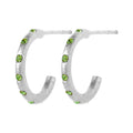 OMG Hoops Small par silverplÀterad - Crystal Green