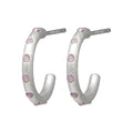 OMG Hoops Small par silverplÀterad - Ljusrosa
