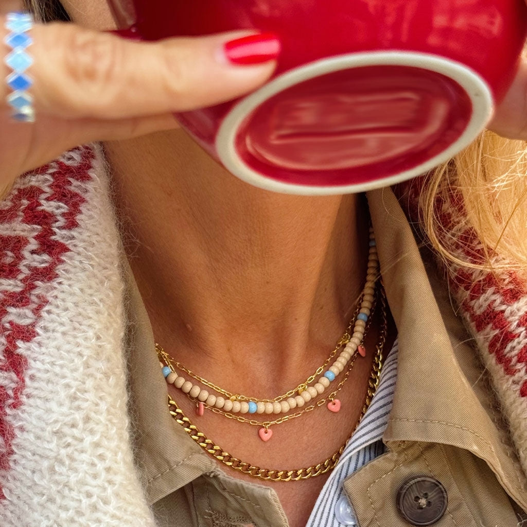 LULU Copenhagen Panzer Halsband guldpläterad Necklaces Guldpläterad